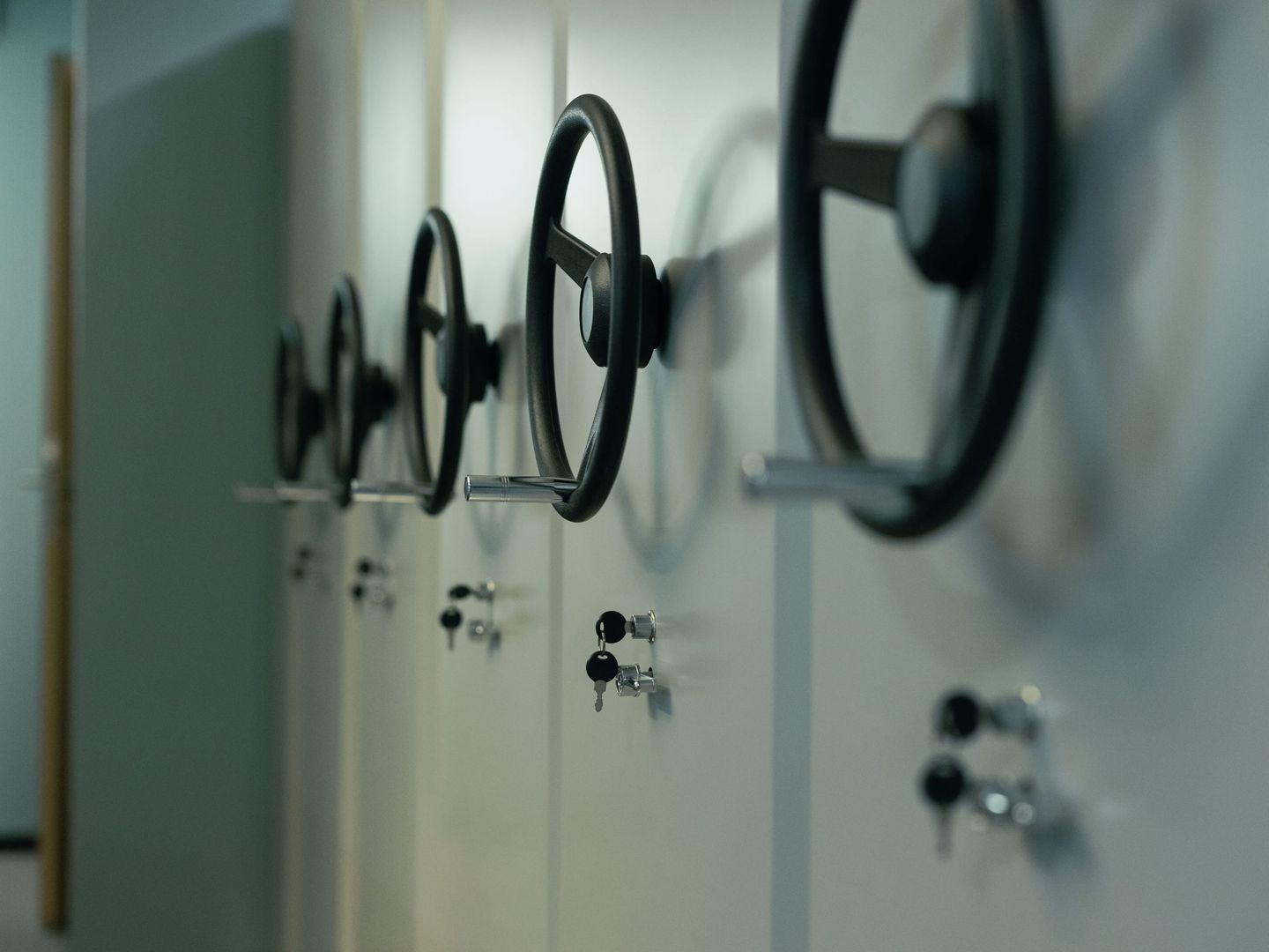 The steel door of a bank vault