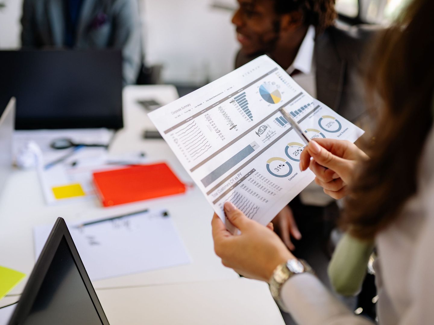 A marketing plan being reviewed with compliance